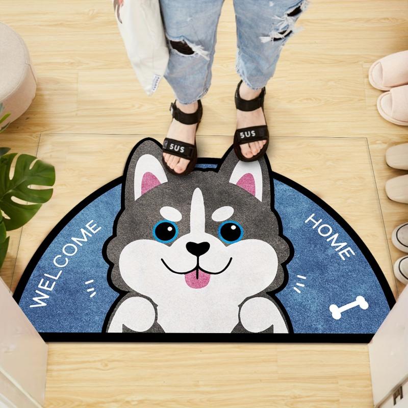 Crystal Velvet Rug Anti Fatigue Shaggy Floor Carpet Non Slip Entrance Mat