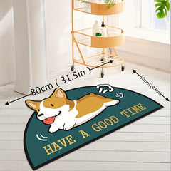 Crystal Velvet Rug Anti Fatigue Shaggy Floor Carpet Non Slip Entrance Mat