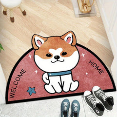 Crystal Velvet Rug Anti Fatigue Shaggy Floor Carpet Non Slip Entrance Mat
