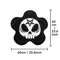 Gothic Crystal Velvet Skull Rug Soft Carpet Bedroom Living Room
