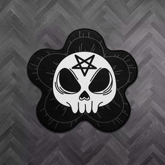 Gothic Crystal Velvet Skull Rug Soft Carpet Bedroom Living Room