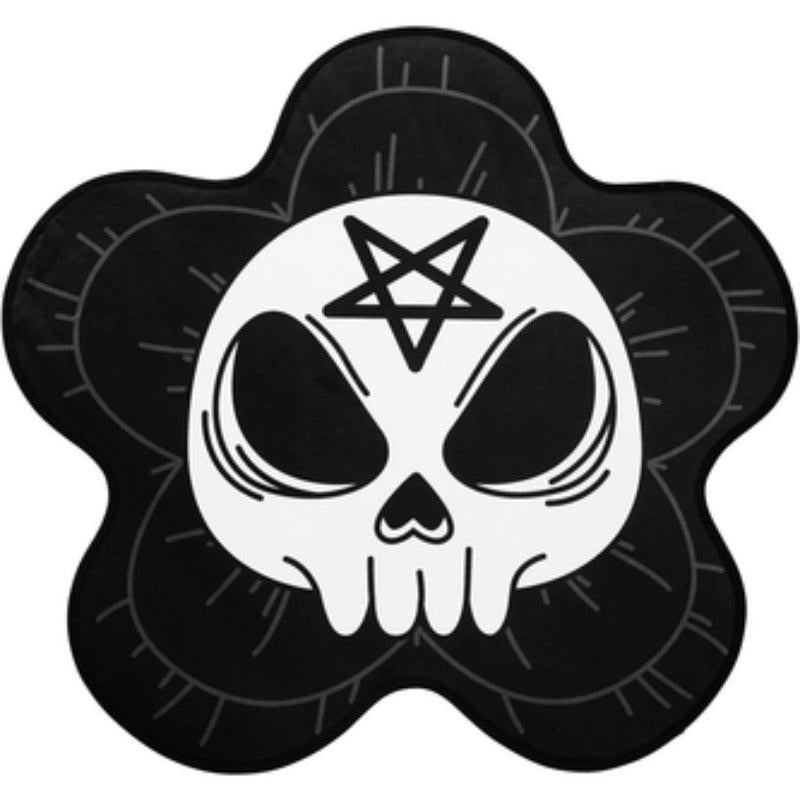Gothic Crystal Velvet Skull Rug Soft Carpet Bedroom Living Room