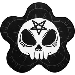 Gothic Crystal Velvet Skull Rug Soft Carpet Bedroom Living Room