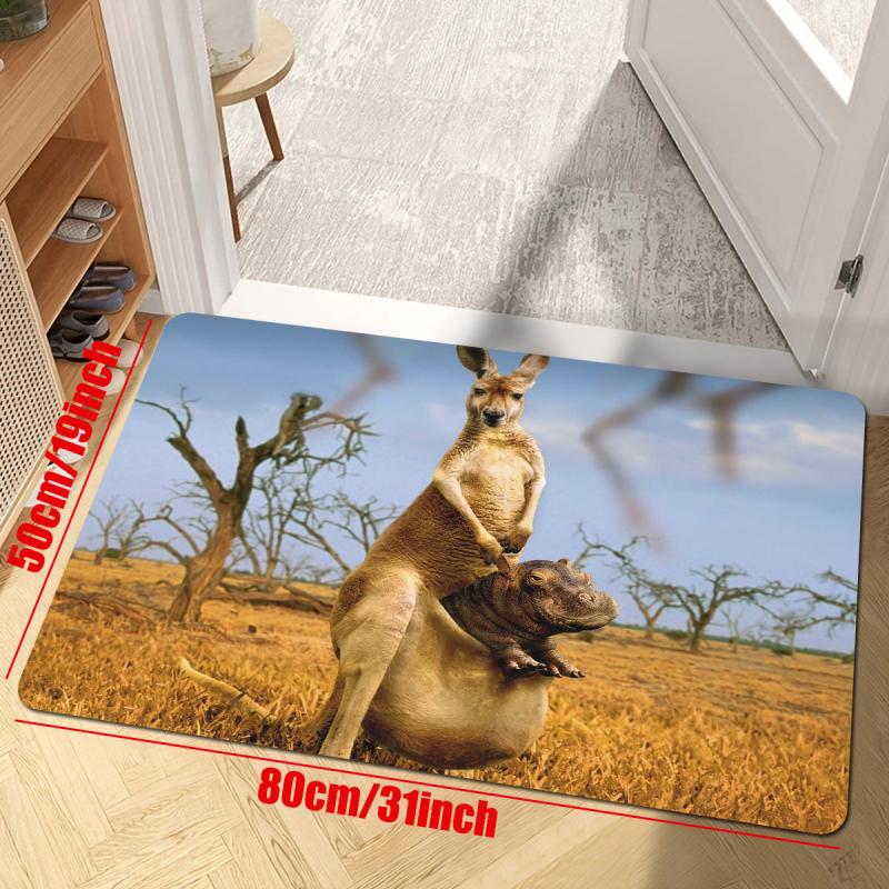 Funny Kangaroo Indoor Mat Printed Door Mat Doormat Bathroom Non slip Floor Mat
