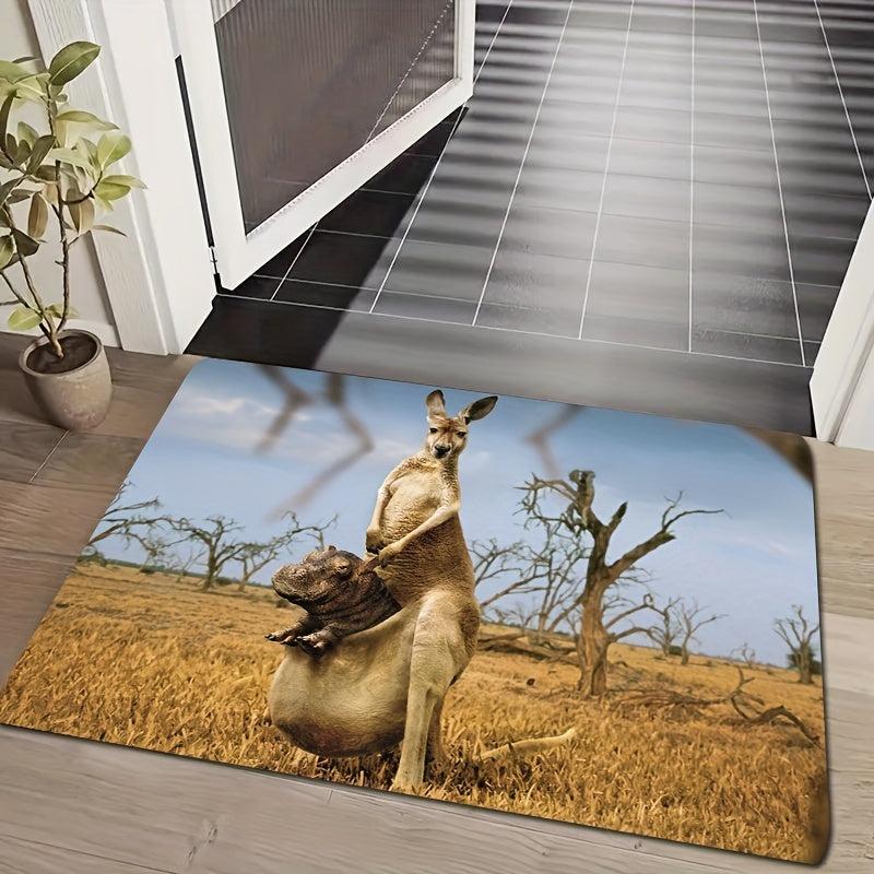 Funny Kangaroo Indoor Mat Printed Door Mat Doormat Bathroom Non slip Floor Mat