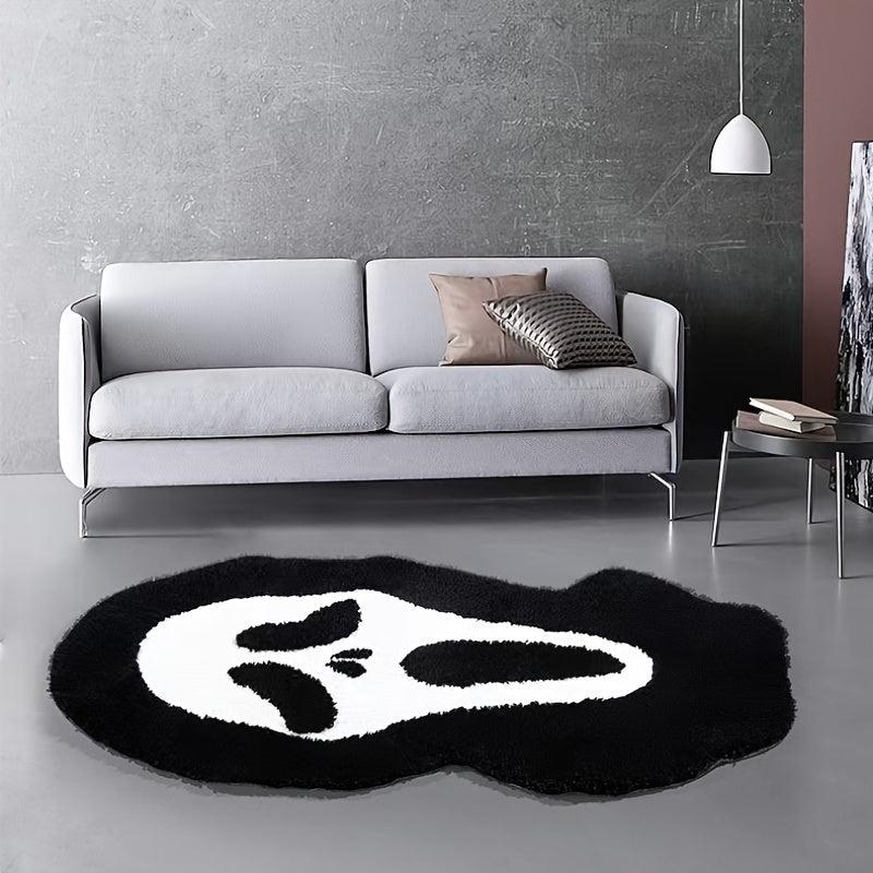 Ghost Face Plush Rug for Living Room Bedroom Bathroom Non-slip Mat