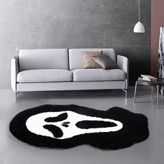 Ghost Face Plush Rug for Living Room Bedroom Bathroom Non-slip Mat