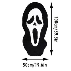 Ghost Face Plush Rug for Living Room Bedroom Bathroom Non-slip Mat