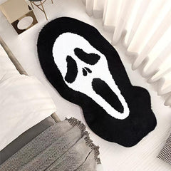 Ghost Face Plush Rug for Living Room Bedroom Bathroom Non-slip Mat