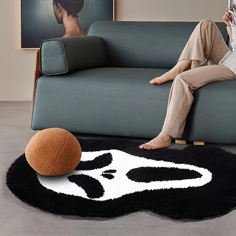 Ghost Face Plush Rug for Living Room Bedroom Bathroom Non-slip Mat