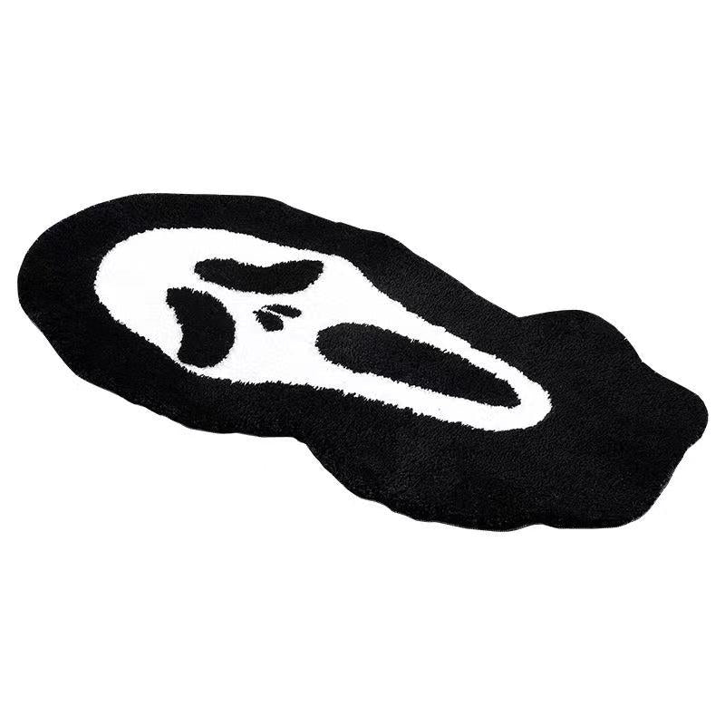 Ghost Face Plush Rug for Living Room Bedroom Bathroom Non-slip Mat
