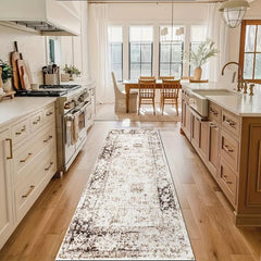 Vintage Medallion Runner Rug Machine Washable Boho Oriental Runner Rugs