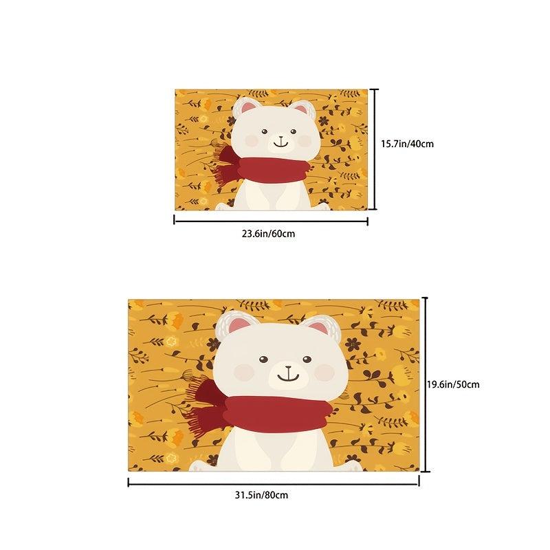 Lovely Cartoon Graphic Area Rug Non-slip Bedroom Floor Mat
