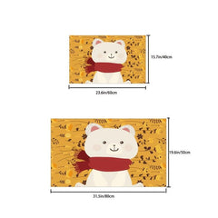 Lovely Cartoon Graphic Area Rug Non-slip Bedroom Floor Mat