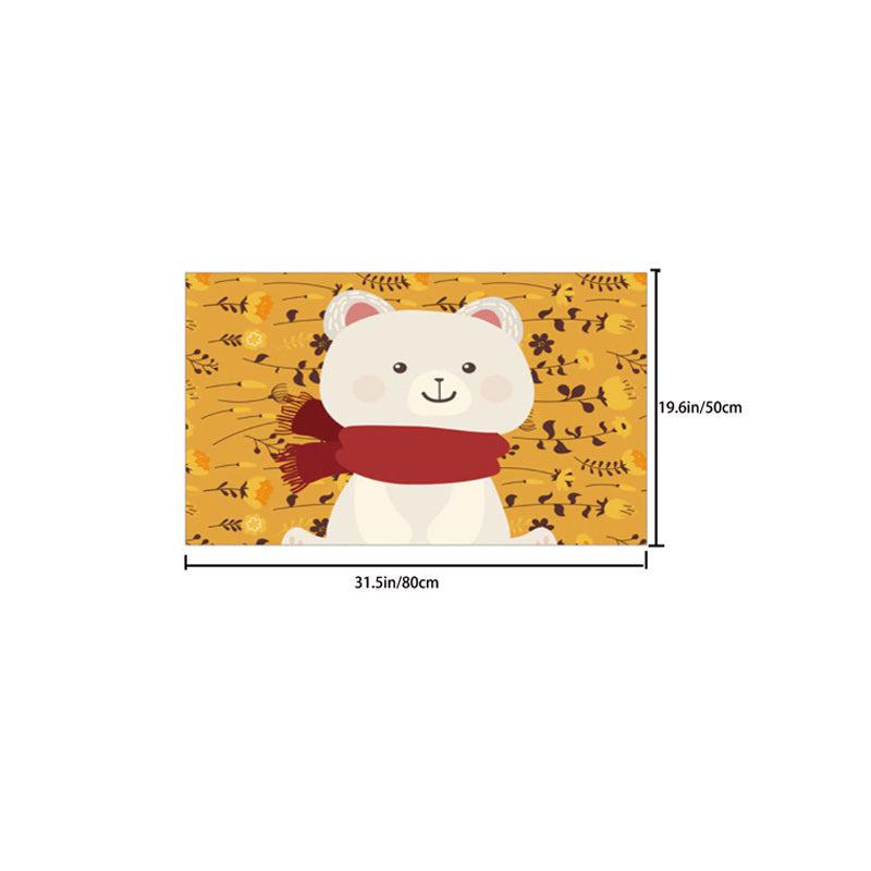 Lovely Cartoon Graphic Area Rug Non-slip Bedroom Floor Mat