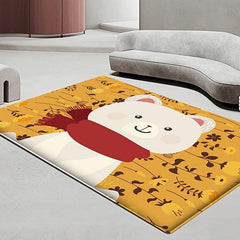 Lovely Cartoon Graphic Area Rug Non-slip Bedroom Floor Mat