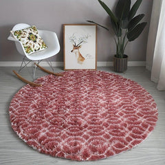 Tie Dyed Circle Rug for Bedroom Non-Slip