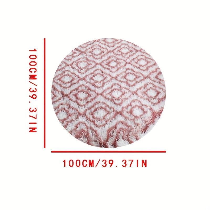 Tie Dyed Circle Rug for Bedroom Non-Slip