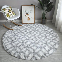 Tie Dyed Circle Rug for Bedroom Non-Slip
