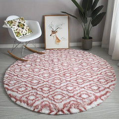 Tie Dyed Circle Rug for Bedroom Non-Slip
