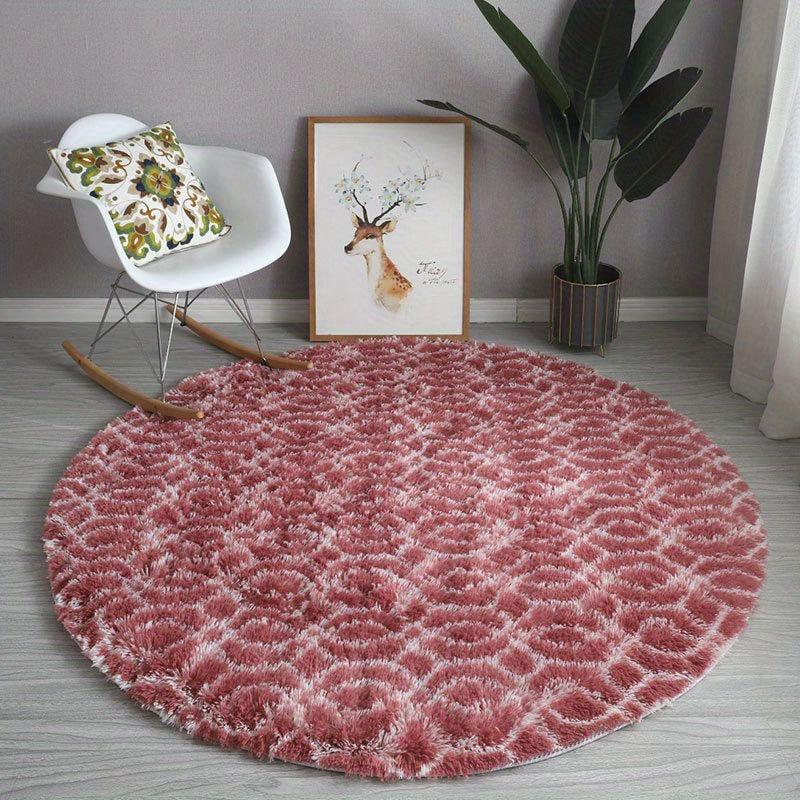 Tie Dyed Circle Rug for Bedroom Non-Slip