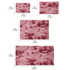 Fluffy Shaggy Area Rug for Living Room Tie Dyed Design