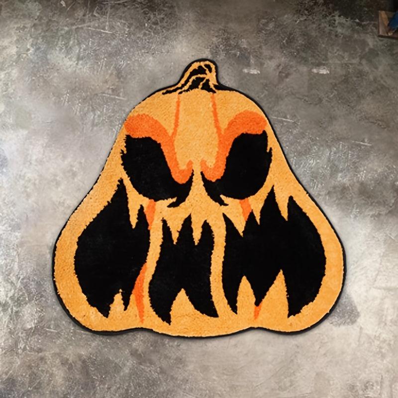 Gothic Pumpkin Plush Carpet for Living Room 39x41inch