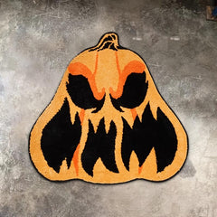 Gothic Pumpkin Plush Carpet for Living Room 39x41inch