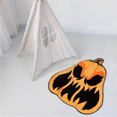 Gothic Pumpkin Plush Carpet for Living Room 39x41inch