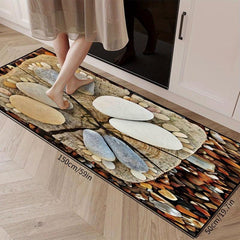 Soft Rustic Kitchen Rug Anti Fatigue Non Slip Absorbent Washable Bath Mat