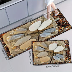 Soft Rustic Kitchen Rug Anti Fatigue Non Slip Absorbent Washable Bath Mat