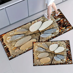 Soft Rustic Kitchen Rug Anti Fatigue Non Slip Absorbent Washable Bath Mat