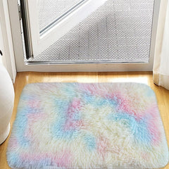 Fluffy Colorful Rugs Soft Rainbow Area Rugs For Girls Room