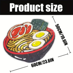 Japanese Ramen Special Shaped Carpet Floor Mat Soft Fluffy 1100g Heavy