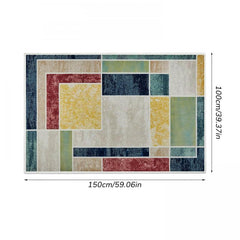 Anti Fatigue Geometric Indoor Outdoor Mat Soft Polyester Fiber
