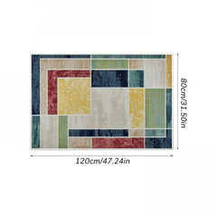 Anti Fatigue Geometric Indoor Outdoor Mat Soft Polyester Fiber