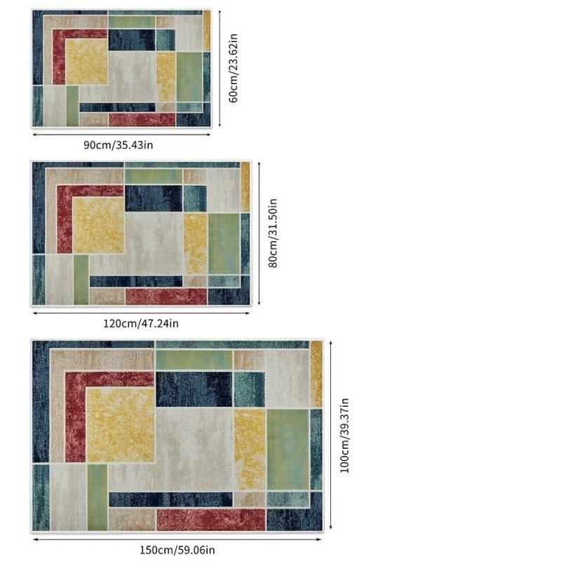 Anti Fatigue Geometric Indoor Outdoor Mat Soft Polyester Fiber