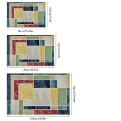 Anti Fatigue Geometric Indoor Outdoor Mat Soft Polyester Fiber