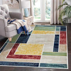 Anti Fatigue Geometric Indoor Outdoor Mat Soft Polyester Fiber