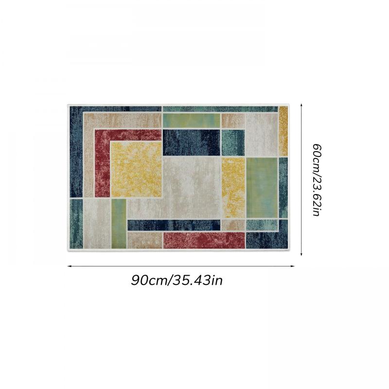 Anti Fatigue Geometric Indoor Outdoor Mat Soft Polyester Fiber