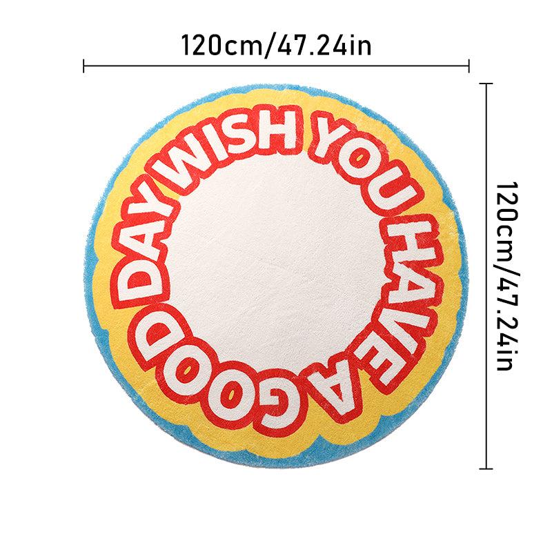 Round Area Rug Cashmere Bedroom Decor Carpet Bedside Carpet