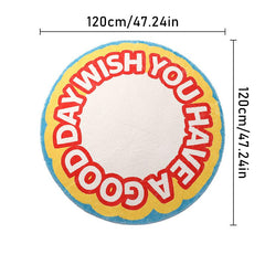 Round Area Rug Cashmere Bedroom Decor Carpet Bedside Carpet
