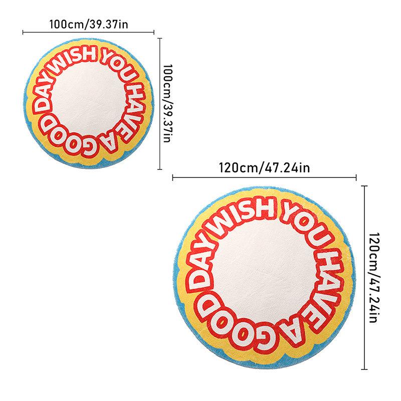 Round Area Rug Cashmere Bedroom Decor Carpet Bedside Carpet