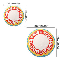 Round Area Rug Cashmere Bedroom Decor Carpet Bedside Carpet