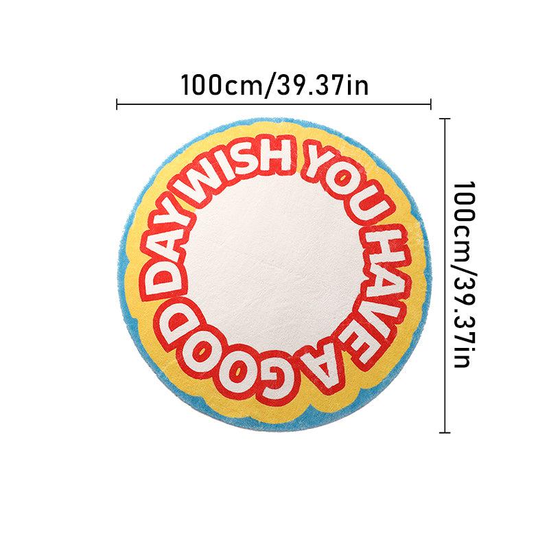 Round Area Rug Cashmere Bedroom Decor Carpet Bedside Carpet
