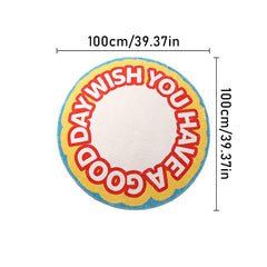 Round Area Rug Cashmere Bedroom Decor Carpet Bedside Carpet