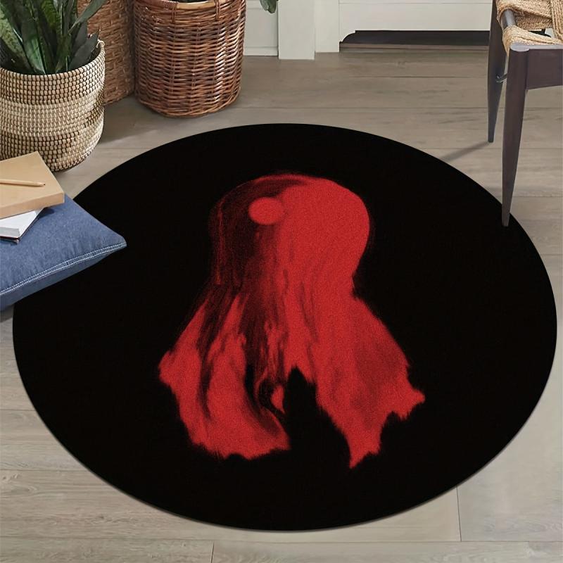 Halloween Witch Ghost Print Round Floor Mat