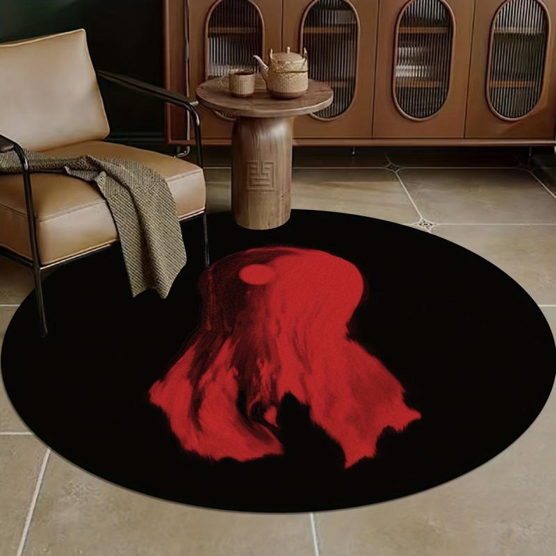 Halloween Witch Ghost Print Round Floor Mat