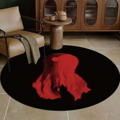 Halloween Witch Ghost Print Round Floor Mat
