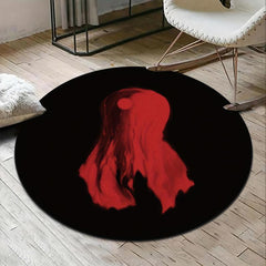 Halloween Witch Ghost Print Round Floor Mat